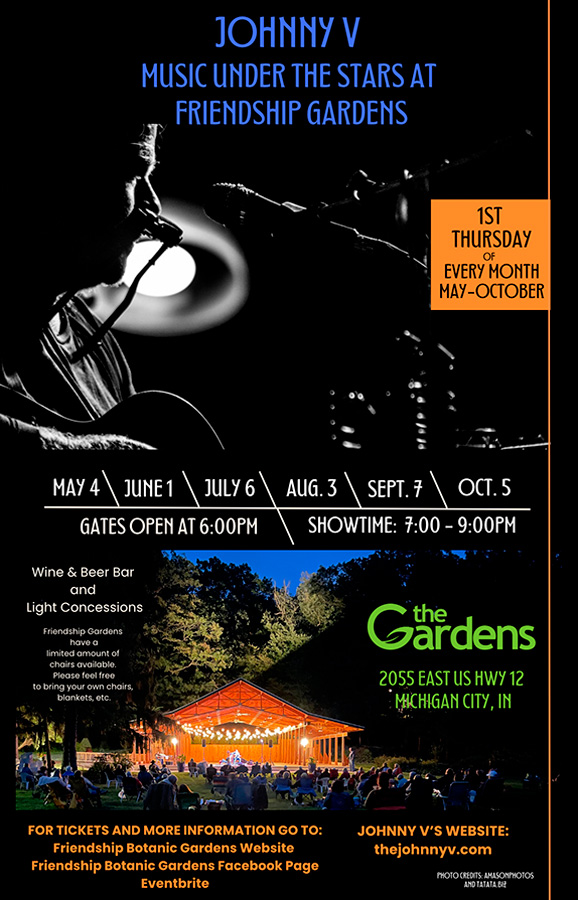 Johnny V Friendship Gardens music poster
